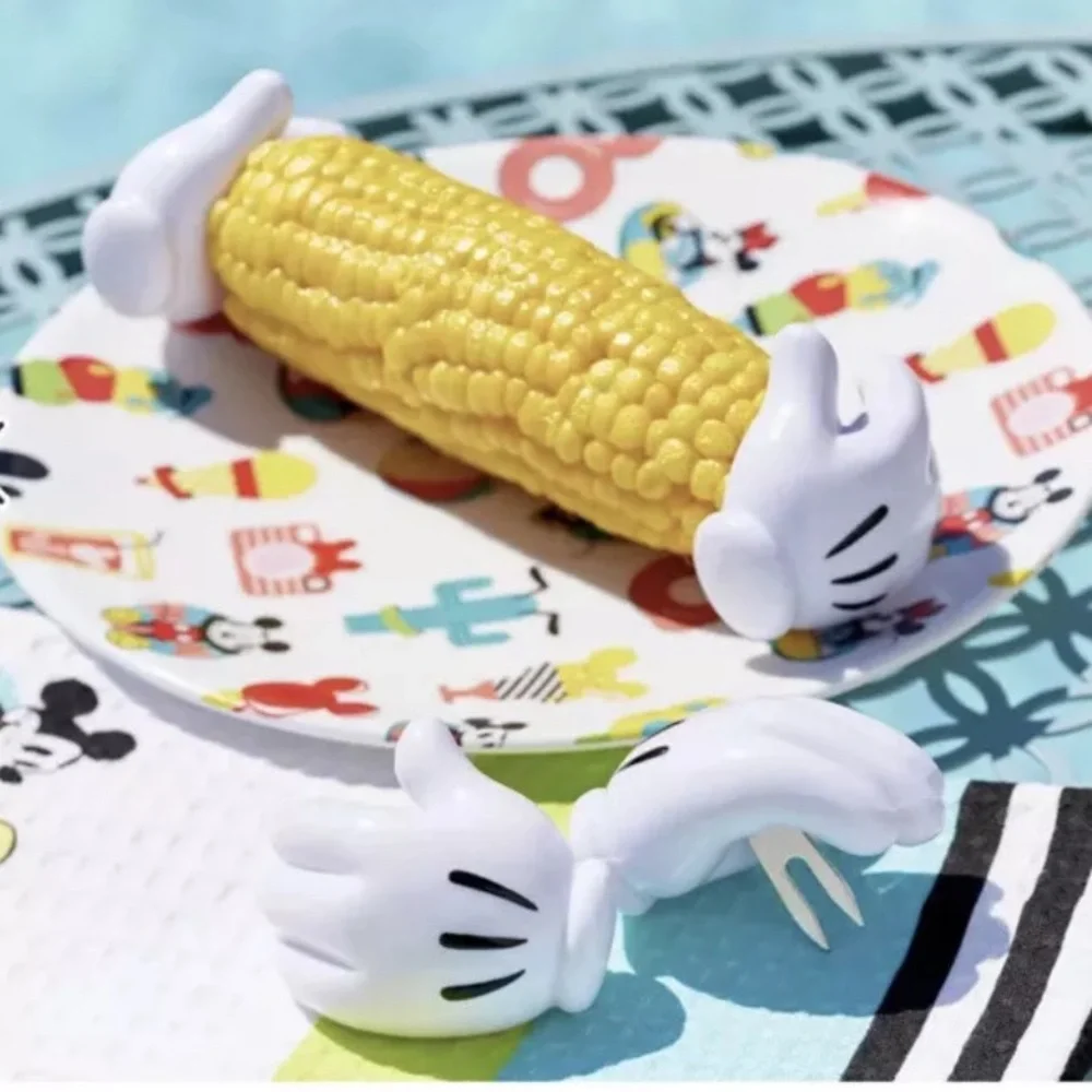 Disney Store Mickey Mouse‎ Hands Corn on The Cob Holders Set Of 4 New